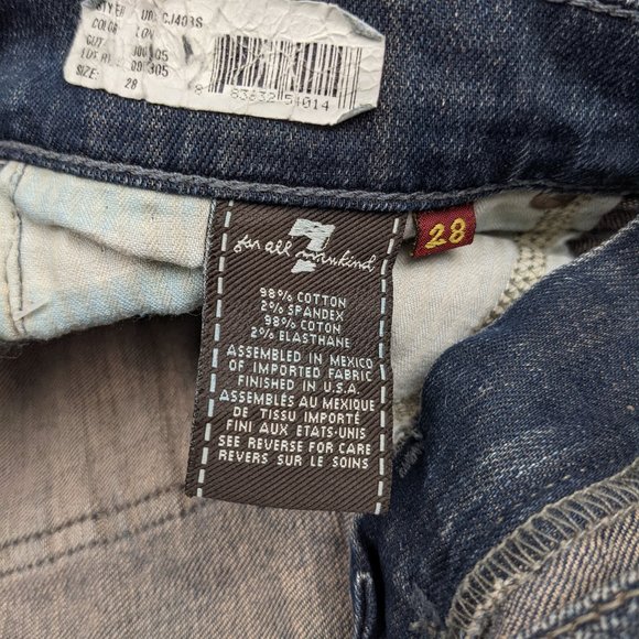 7 For All Mankind Bootcut Swarovski Jeans Sz 28 - Picture 10 of 11